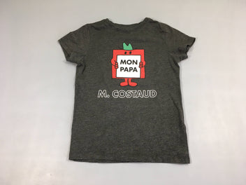 T-shirt m.c gris Mon papa-Mr Madame- Bouloché