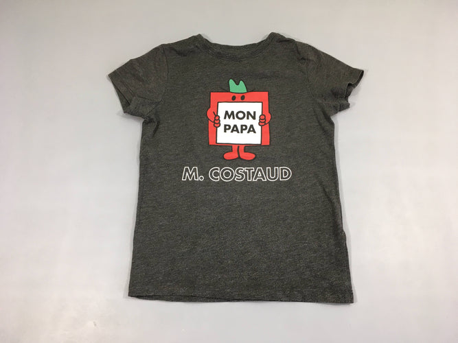 T-shirt m.c gris Mon papa-Mr Madame- Bouloché, moins cher chez Petit Kiwi