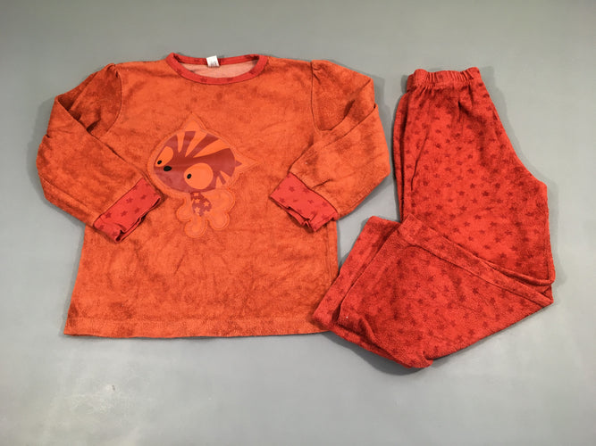 Pyjama 2 pcs éponge orange Chat, moins cher chez Petit Kiwi