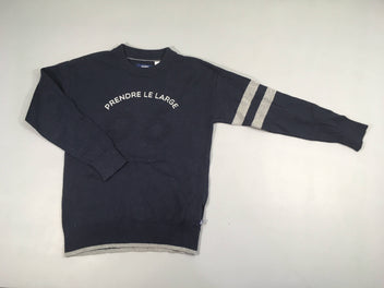 Pull bleu marine coton, prendre le large 96