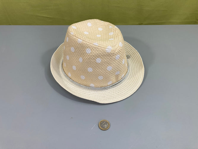 Chapeau style paille pois, moins cher chez Petit Kiwi