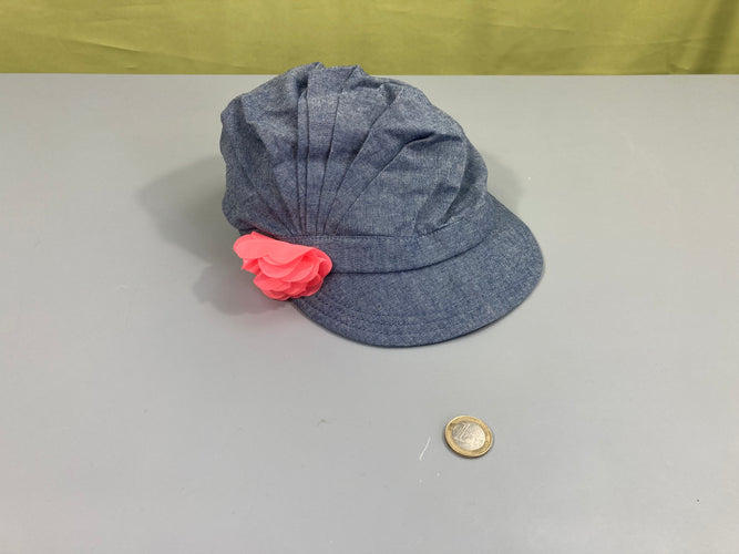 Casquette souple denim noeud tulle, moins cher chez Petit Kiwi