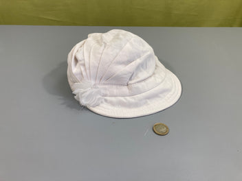 Casquette souple blanc noeud tulle