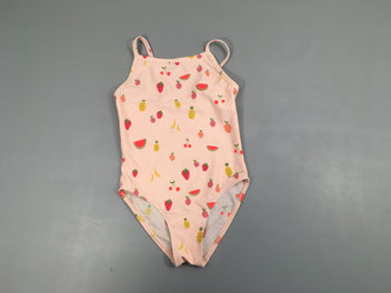 Maillot 1pc rose pâle avec fruits