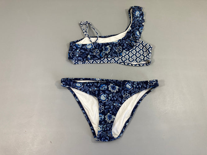 Bikini bleu foncé motifs, moins cher chez Petit Kiwi