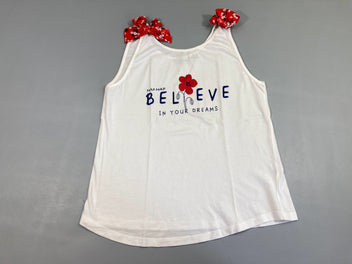 Débardeur blanc Believe + short rouge