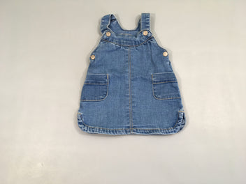 Robe salopette en jean poche