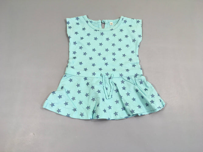 Robe s.m jersey bleue étoiles argentées, moins cher chez Petit Kiwi