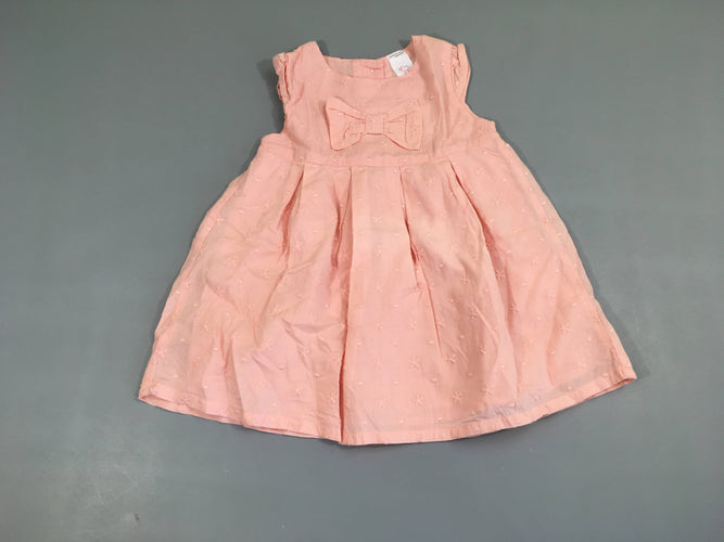 Robe s.m rose pâle texturée étoiles de mer Noeud, moins cher chez Petit Kiwi