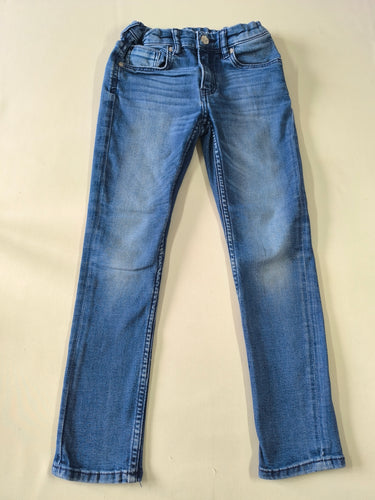 Jeans skinny fit bleu effet usé super stretch, moins cher chez Petit Kiwi