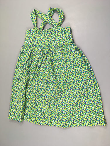 Robe fines bretelles vert pois, moins cher chez Petit Kiwi