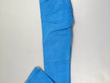 Pantalon bleu effet délavé