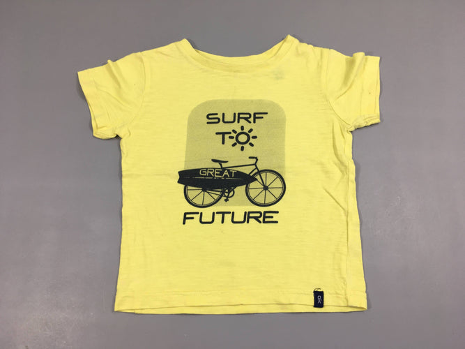 T-shirt m.c jaune Surf Future, moins cher chez Petit Kiwi