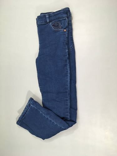 Jeans bleu foncé doublé velours, moins cher chez Petit Kiwi