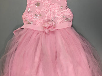 Robe s.m rose tulle brodeire et sequins