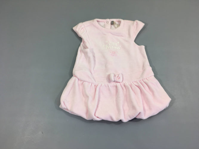 Robe boule s.m velours rose Princesse, moins cher chez Petit Kiwi