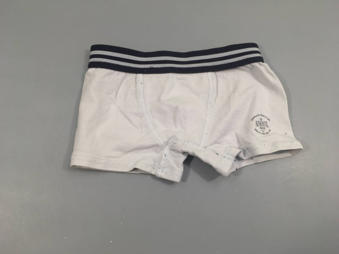 Boxer blanc/bleu marine Authentic, moins cher chez Petit Kiwi