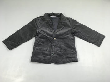 Veste de costume velours côtelé gris foncé