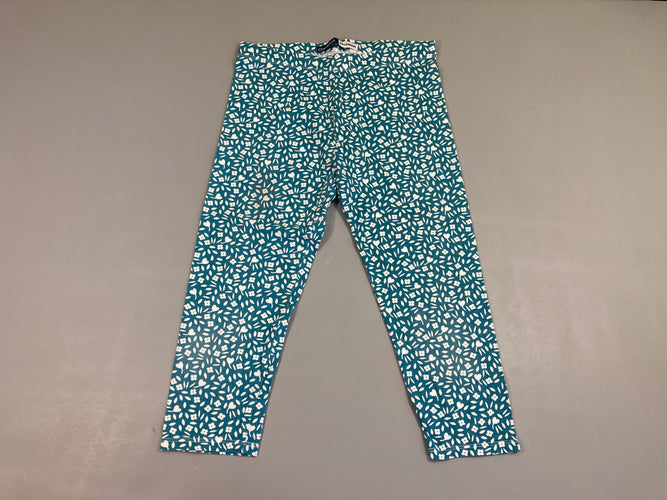 Legging 3/4 bleu motifs, moins cher chez Petit Kiwi