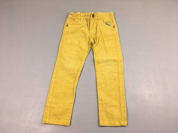 Pantalon velours côtelé jaune