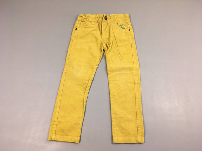 Pantalon velours côtelé jaune, moins cher chez Petit Kiwi