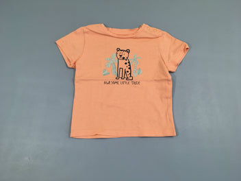 T-shirt m.c orange Félin