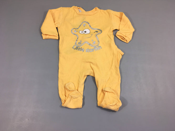 Pyjama jersey jaune étoile-Bouloché, moins cher chez Petit Kiwi