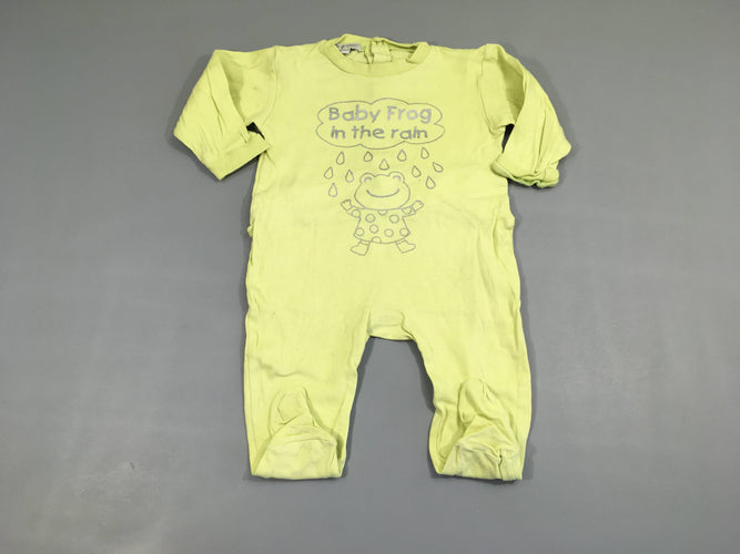 Pyjama jersey vert Baby frog -Bouloché, moins cher chez Petit Kiwi