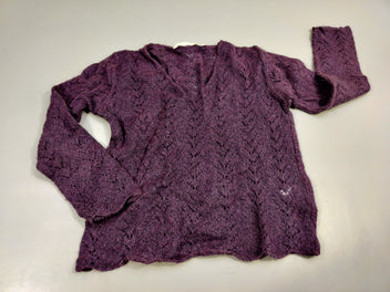 Pull tricot mauve  45% A.cr.ylic 30% polyamide 25% mohair