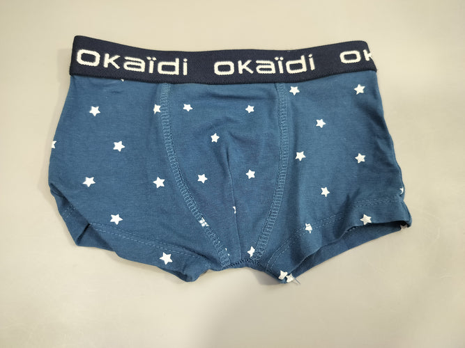 Boxer bleu étoiles blanches, moins cher chez Petit Kiwi