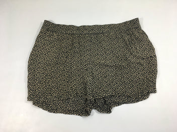 Short texturé de grossesse noir motifs losanges beiges