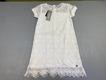 NEUF Robe m.c crochet blanche, Cérémonie