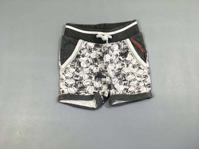 Short molleton gris-blanc motifs blaireaux Timberland, moins cher chez Petit Kiwi