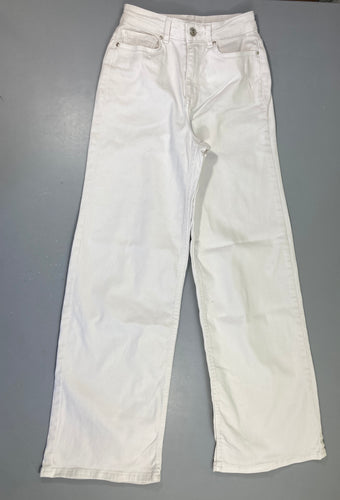 Jeans blanc Wide Leg, moins cher chez Petit Kiwi