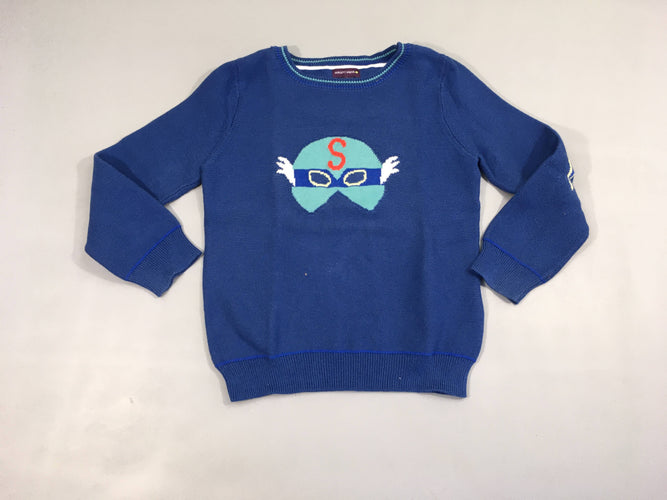 Pull bleu masque S, moins cher chez Petit Kiwi