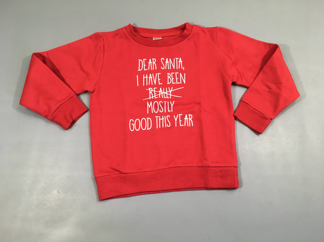 Sweat rouge Santa, moins cher chez Petit Kiwi