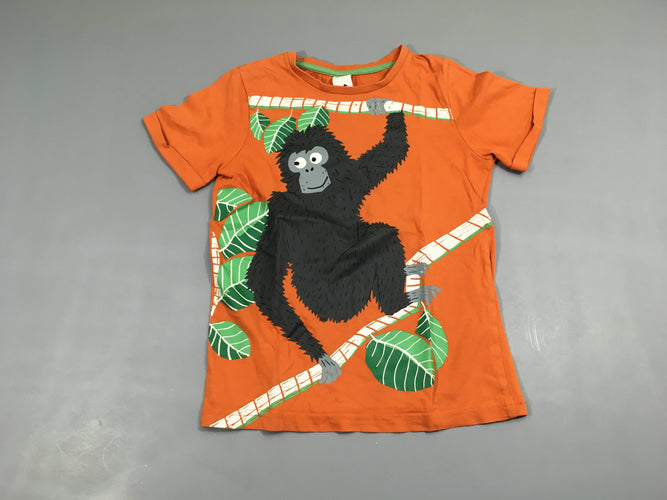 T-shirt m.c orange Singe, moins cher chez Petit Kiwi