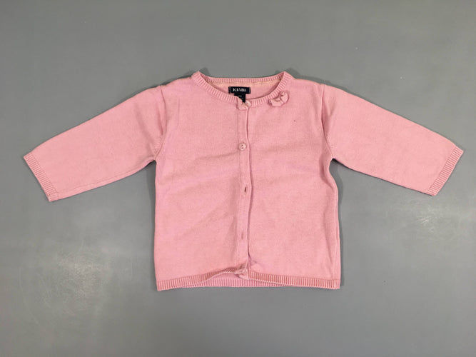 Gilet rose noeud, moins cher chez Petit Kiwi