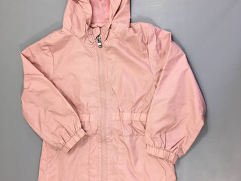 Veste zippée légère rose à capuche