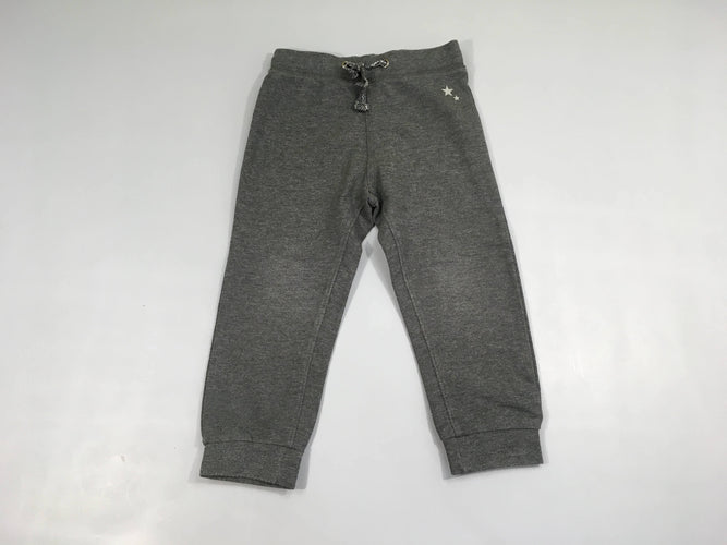 Pantalon molleton gris chiné, moins cher chez Petit Kiwi