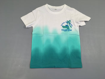 T-shirt m.c blanc dégradé turquoise Croco