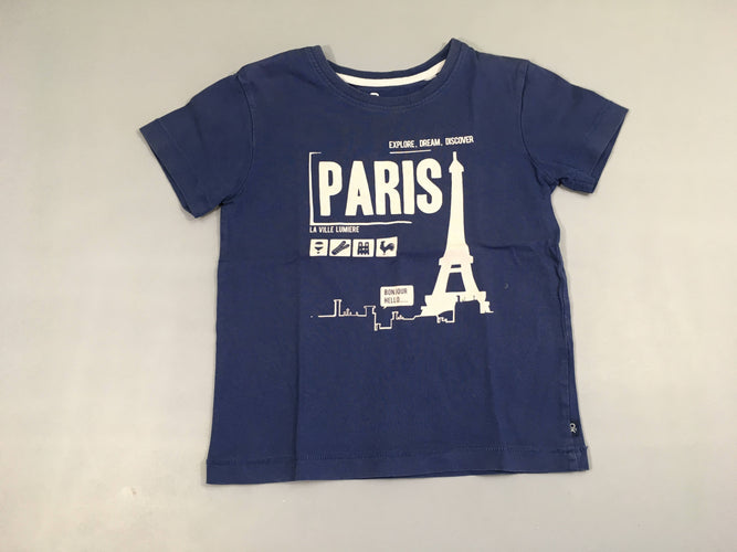 T-shirt m.c bleu Paris, moins cher chez Petit Kiwi