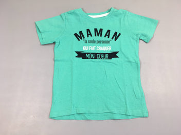 T-shirt m.c vert Maman-Légèrement bouloché