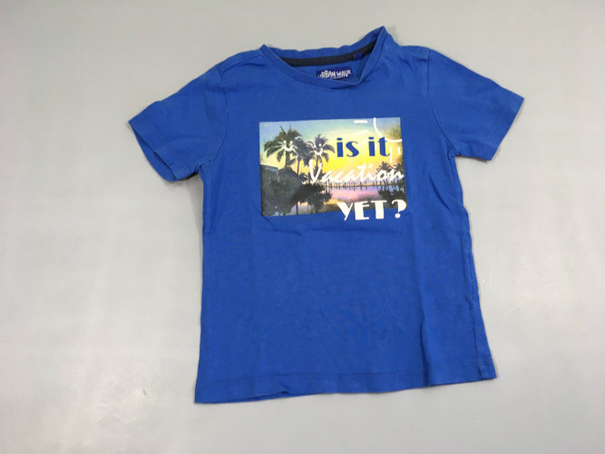 T-shirt m.c bleu Vacation, moins cher chez Petit Kiwi