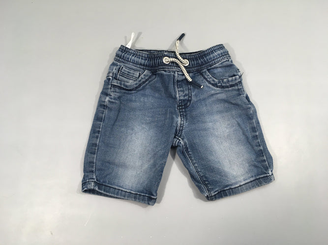 Bermuda en jean taille élastique, moins cher chez Petit Kiwi