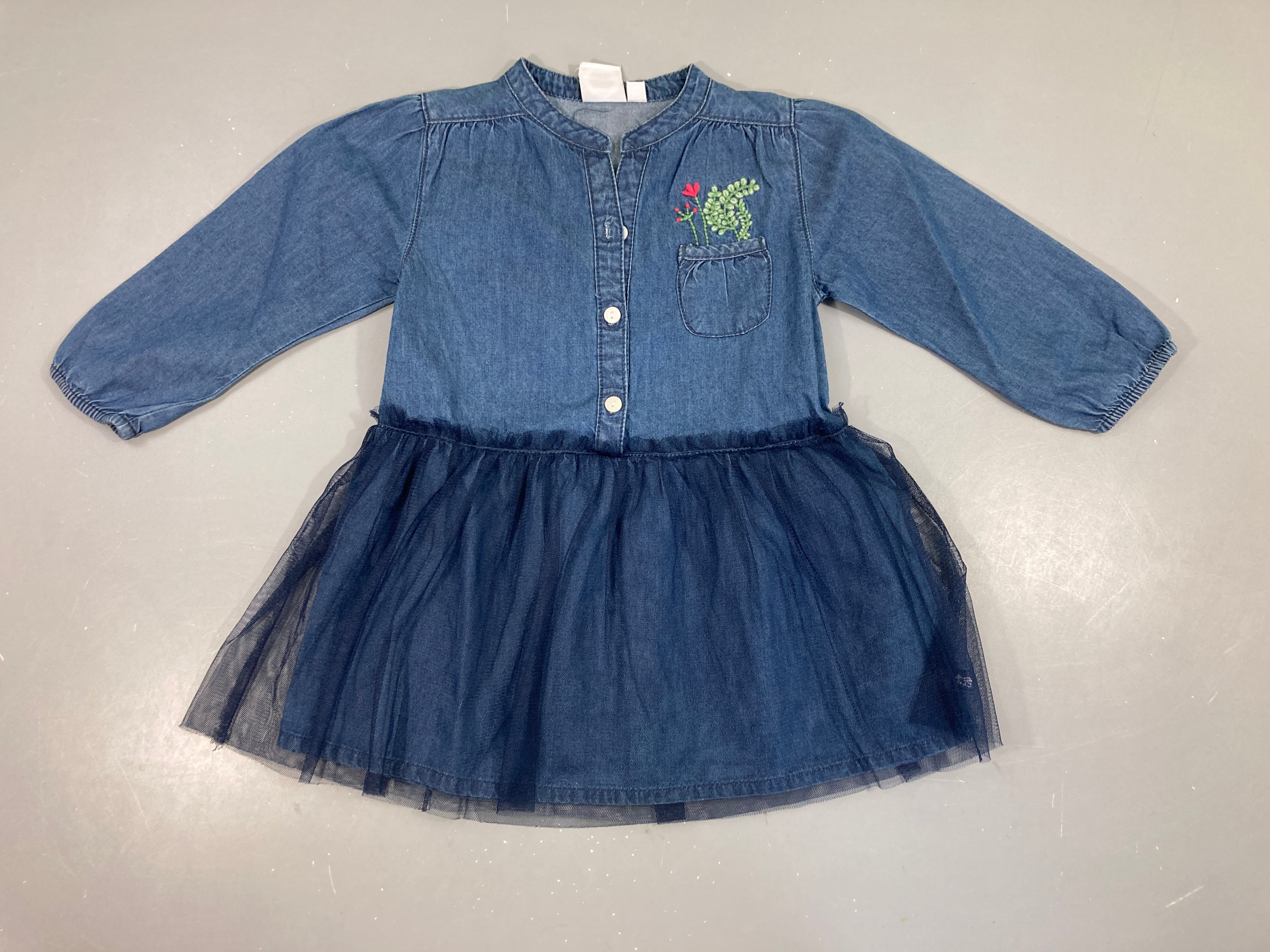 Robe m.l denim tulle