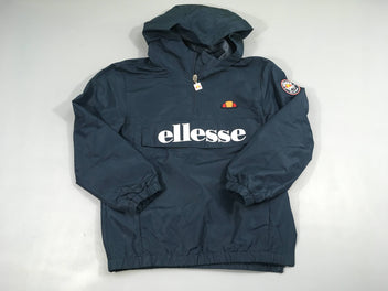 Veste coupe vent à enfiler à capuche bleu foncé Ellesse