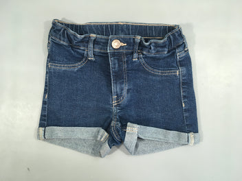 Short en jean  foncé à revers