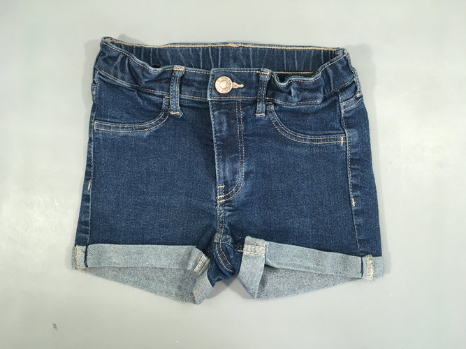 Short en jean  foncé à revers, moins cher chez Petit Kiwi