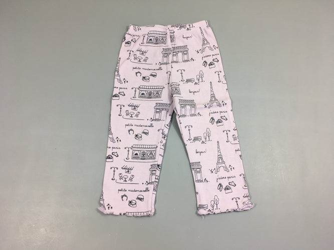 Pantalon molleton parme Paris, Gymboree, moins cher chez Petit Kiwi